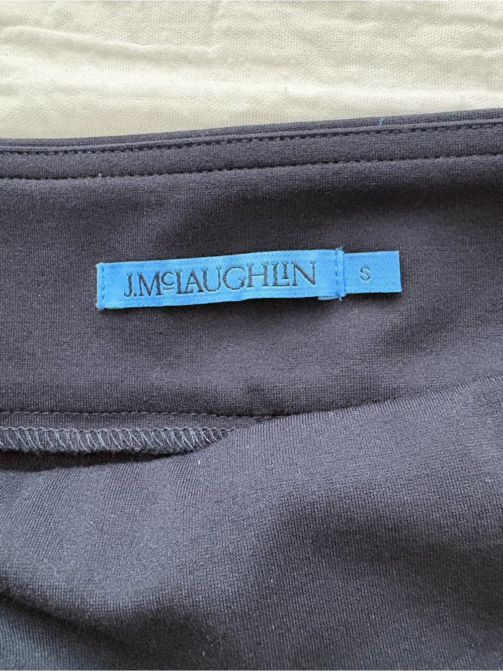 J McLaughlin Navy Pull-On Knit Pants Size Small Stretch Career Casual - Picture 8 of 10